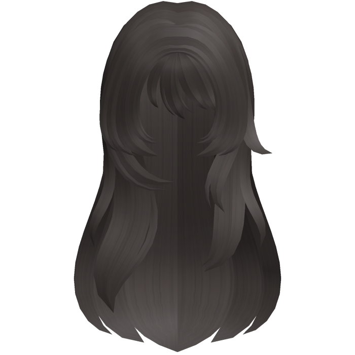 dark ash long wispy moe anme hair