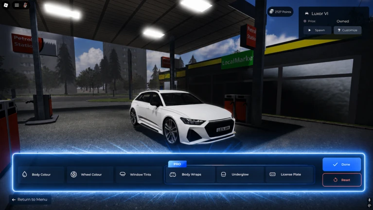 Car Customisation Update