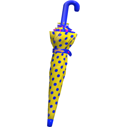 ♡ gyaruo yellow & blue polka dot waist umbrella 