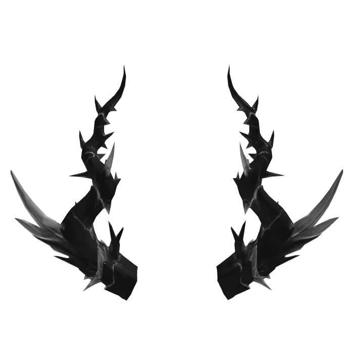 Dark Silver Crystal Demon Horns Gothic