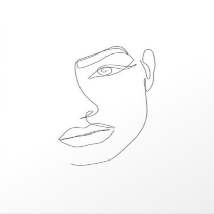 half face line drawing Roblox decal