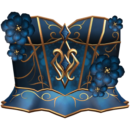Enchanted whimsy Petal Witch Dress - Blue/Gold Roblox item