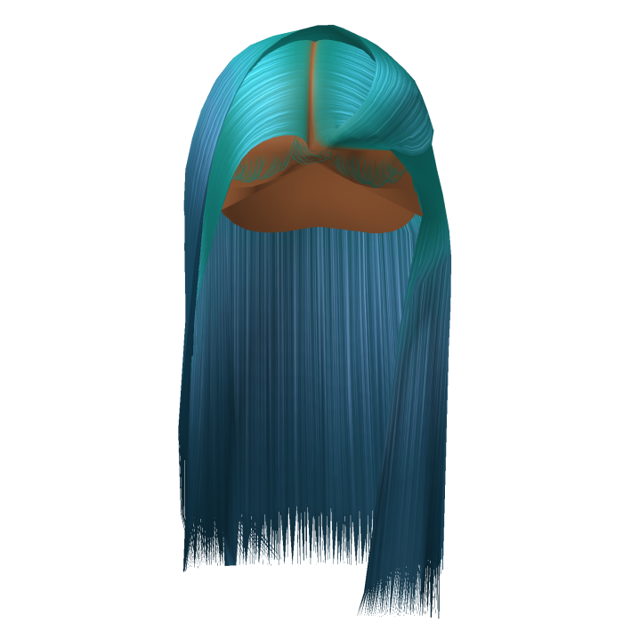 Straight Middle Part Flip Over | Teal