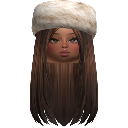 Brunette Latina Baddie Girl with Ushanka