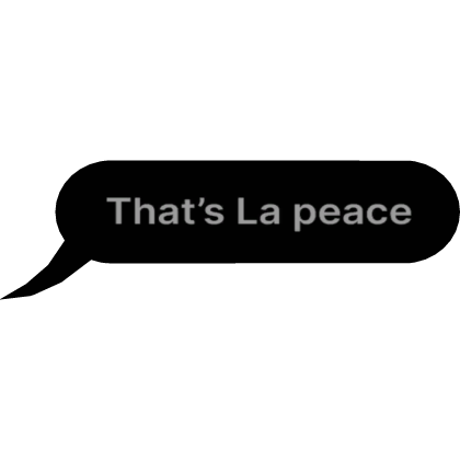 That's La peace Roblox item