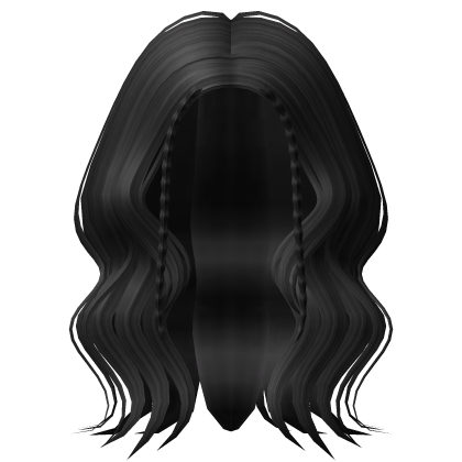 Black Curly Wavy Hair Braids in Black Roblox item