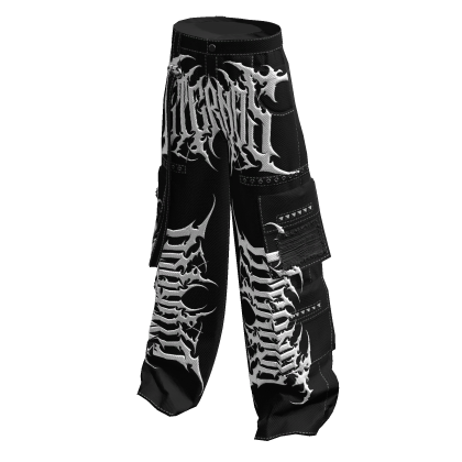 Eternos Black Y2K Cargo Pants thumbnail