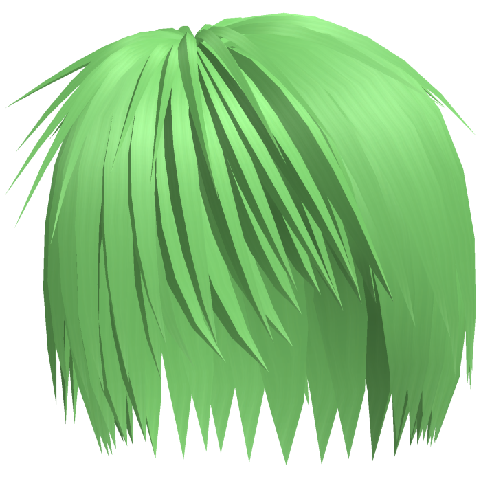 Emo Razor Cut Layered Hair (Green)