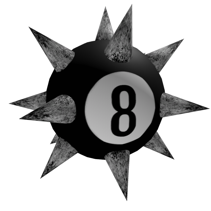 Spiky 8-Ball Head