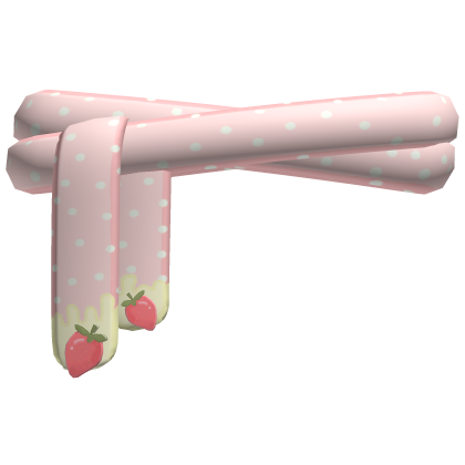♡ Cute Strawberry Polka Dot Scarf ♡ thumbnail