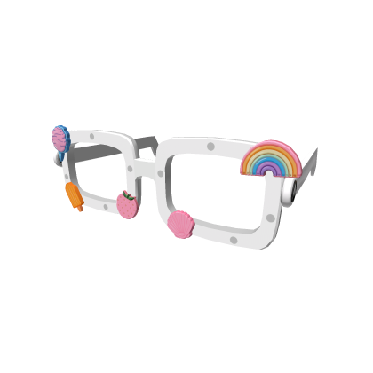 Crocs Jibbitz Glasses - White thumbnail