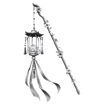 White Ethereal Maximalist Lotus Flower Lantern