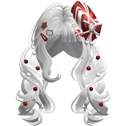 ♡ Christmas Peppermint Pigtails (White)