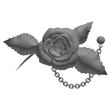 Vintage White Silver Rose Lapel Pin Chain 1.0 thumbnail