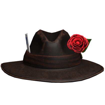 Cowboy Rose Fedora Hat