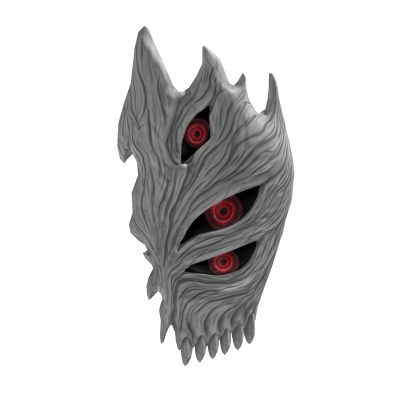 White Splited demon mask