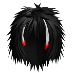 (＾་།＾) Glowing Vampire Fangz Spiky Emo Hair 77.