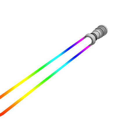 Holdable Rainbow Dual-Bladed Laser Sword (TOP) thumbnail
