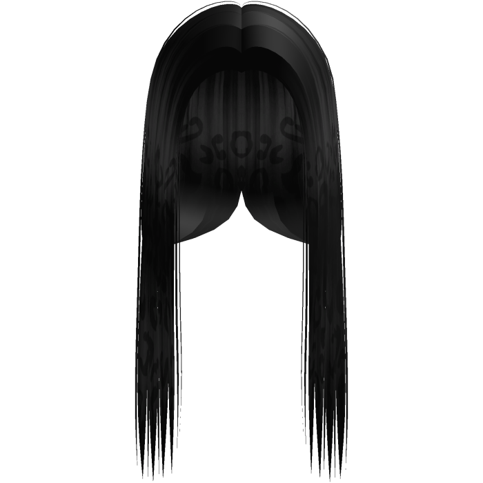 Black Leopard Print Front-Swept Middle Part Hair