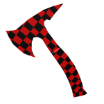 Basic Red Checkered Tomahawk Axe