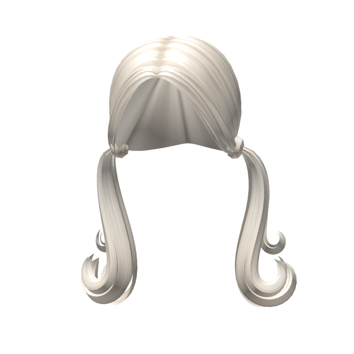 -',ৎ Curly Low Layered Preppy Pigtails Ash Blonde