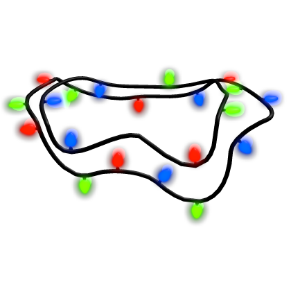 [EMISSIVE] Glowing Christmas light necklace male 