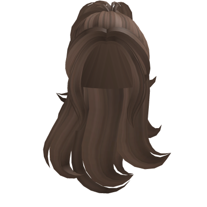 Cute Swirly Ponytail hair girl ( Brown ) Roblox item