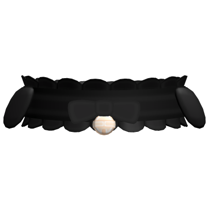 cute kawaii puppy collar with ears in black