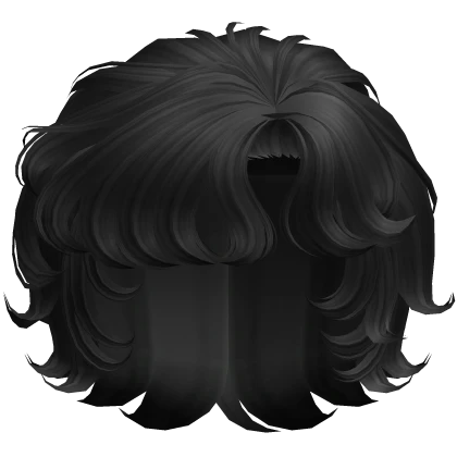 Roblox hair preview for Short Messy Curly Hair (Black)