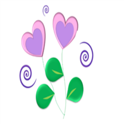 Hearts and Swirls Flowers Cute Mark Roblox decal