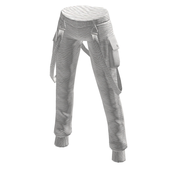 White Leather Y2K Pants