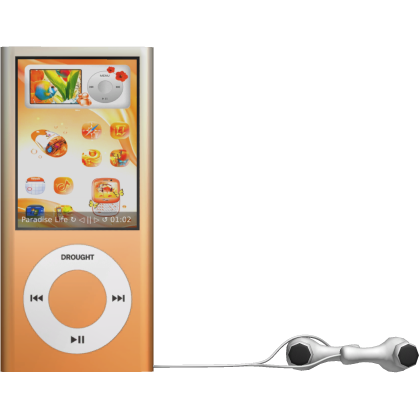 Orange y2k 2000s ipod background