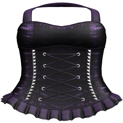 Gothic Purple Plaid Dress