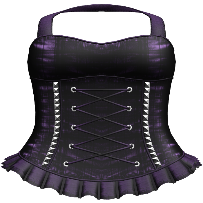 Gothic Purple Plaid Dress