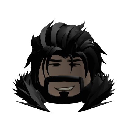 Vkei Mafia Boss Black Hair Neck Fur Man Face Beard Roblox item