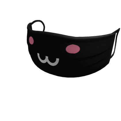 Black Cute :3 Cat Mouth Face Mask
