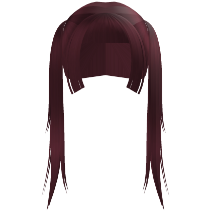  ☆ popstar hime twintails in maroon Roblox item