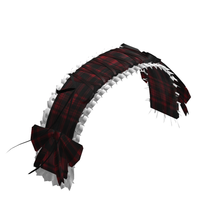(˶#ᆺ`˶) gothic victorian red plaid headdress