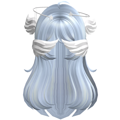 Sky Blue Angelic Hair W Halo Roblox item