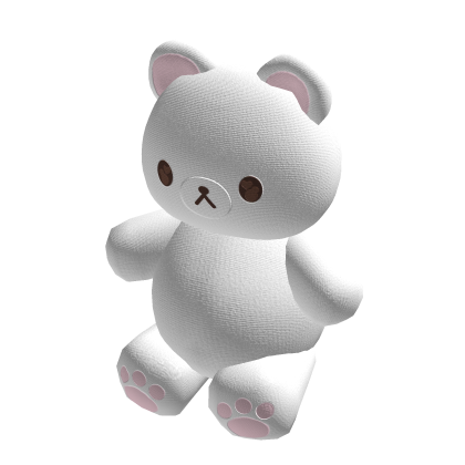 ♡ cute mini kawaii bear plushie white (holdable) thumbnail