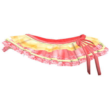 gothic ruffled laced apple orange bow vamp skirt