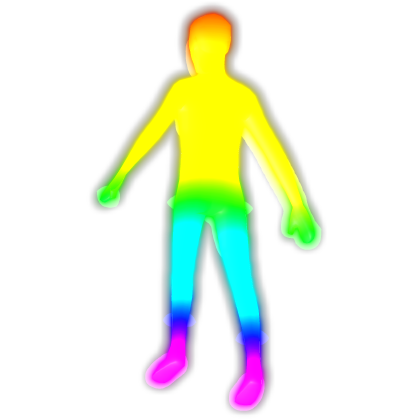 glowing rainbow outline