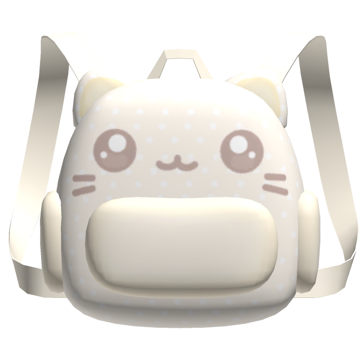 Kawaii kitty backpack yellow polka dot