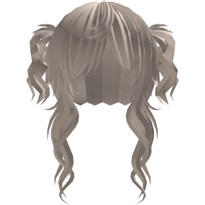 ‘’ (๑ — ‸ ҂)ゝcurly emo twin tails in blonde Roblox item