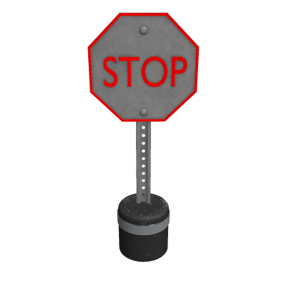 pbr stop sign