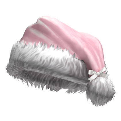 Christmas Santa Hat w/ Bow (Pink)