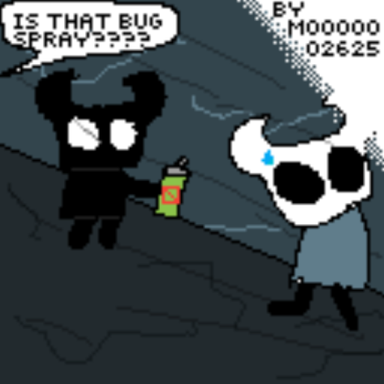 WHY DOES HE HAVE BUG SPRAY Roblox decal