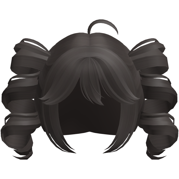dark ash kawaii swirly popstar pigtails