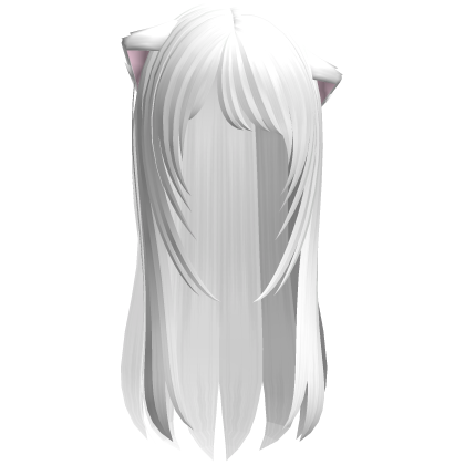 Neko Catgirl Kawaii Kitty Anime Hair in White thumbnail