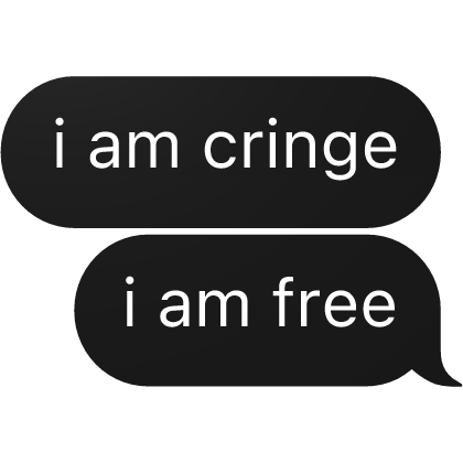 i am cringe i am free text Roblox item